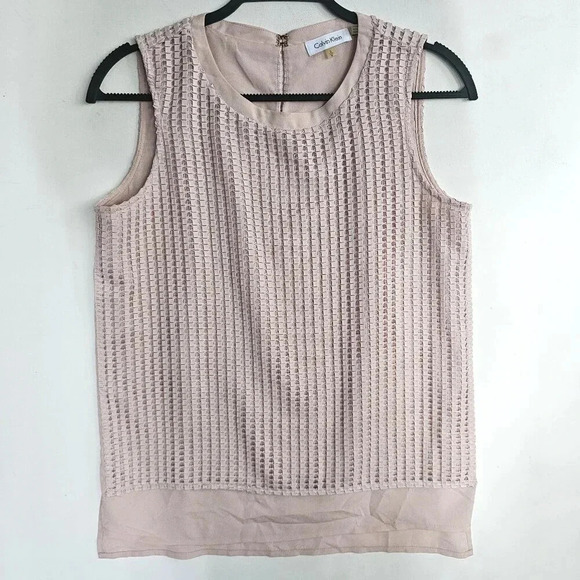 Calvin Klein Tan Knit Tank Top Small - Picture 1 of 6